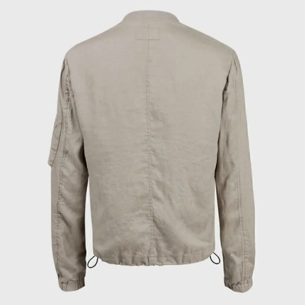 All Saints Linen Bomber Jacket
